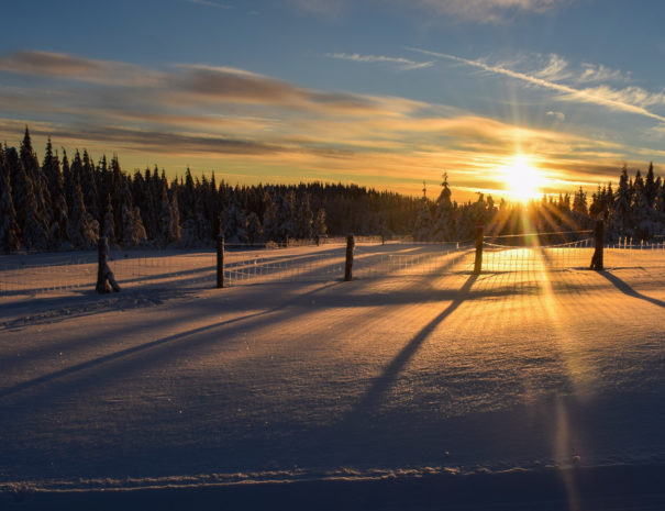 Accommodation in Jachymov, Ore mountains sunrise